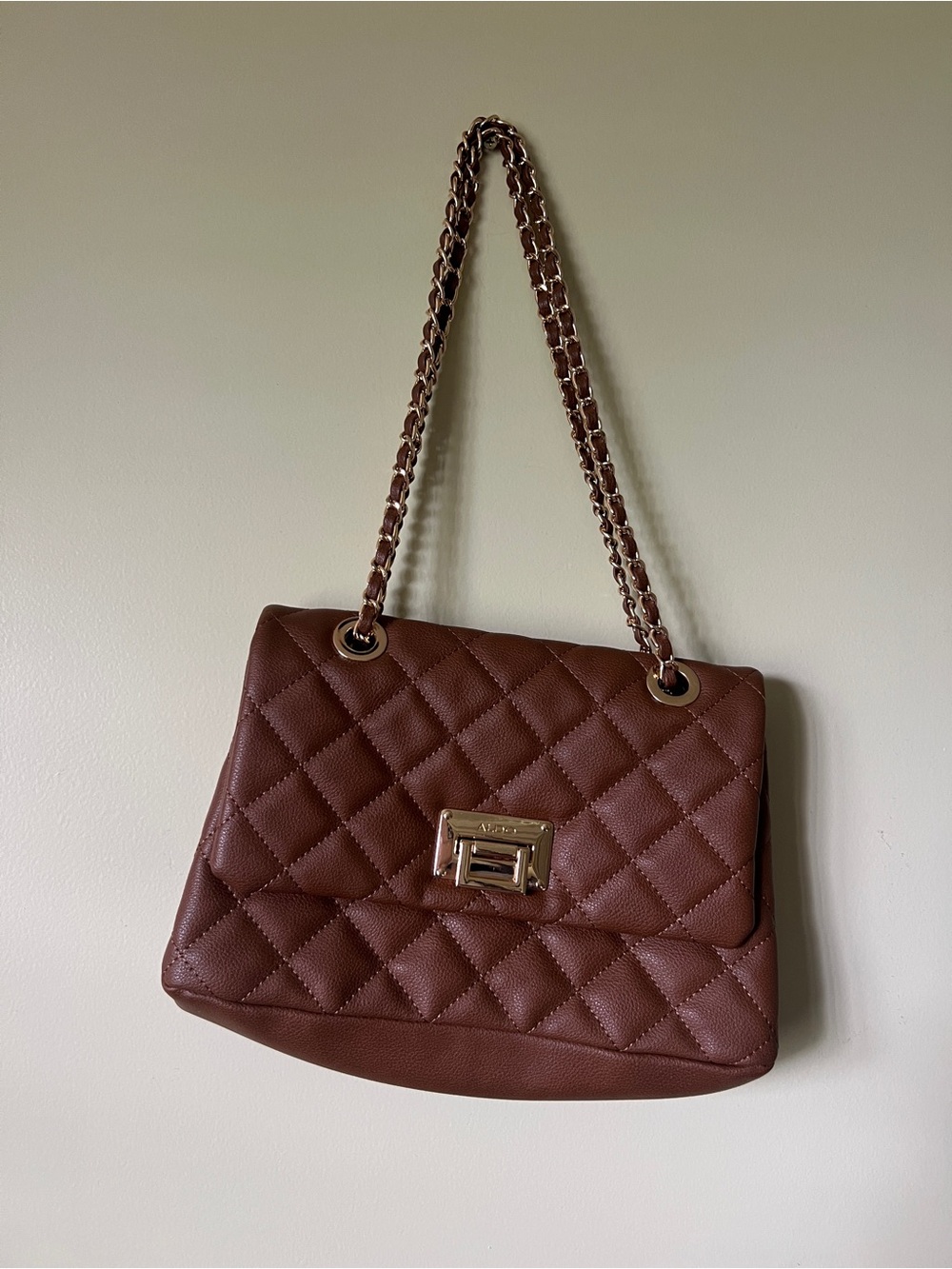 Quilted Brown Chain purse